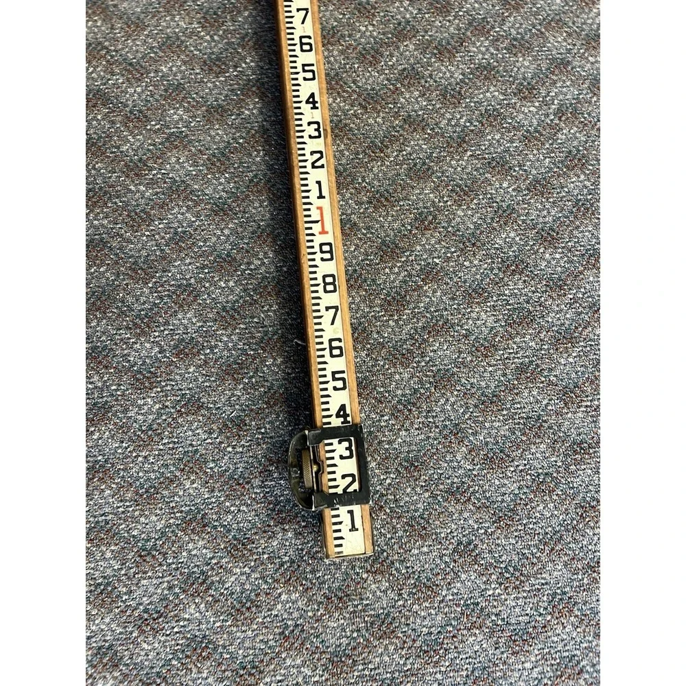 Vintage 11' WOOD MEASURING STICK grade rod rule surveying leveling story pole